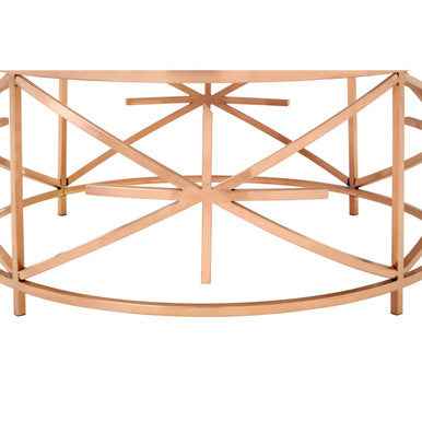 Alvaro Black Marble And Rose Gold Coffee Table