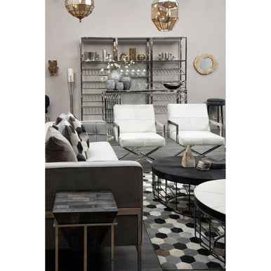 Kensington Townhouse Genuine Grey Leather Chair