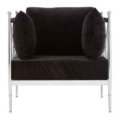 Novo Chair With Silver Lattice Arms