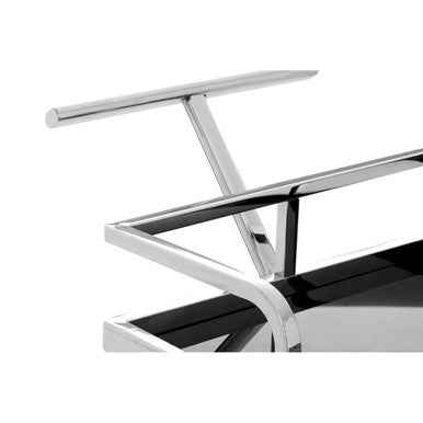 Novo 2 Tier Silver Wavy Design Trolley