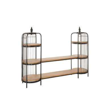 Mantis Long Black Finish Birdcage Shelf Unit