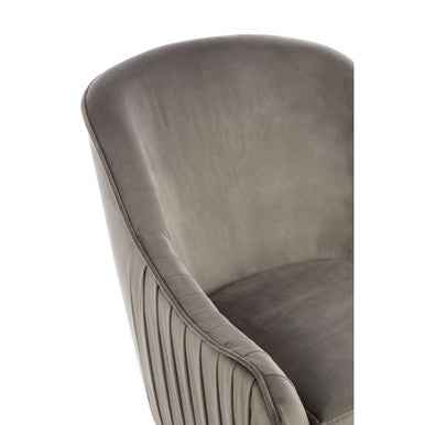 Louxor Grey Velvet Chair