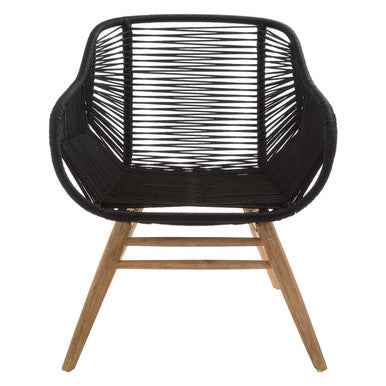 Sisal Black Rope Armchair