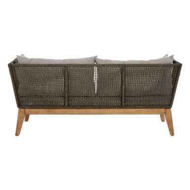 Opus 3 Seat Grey Sofa with Wooden Legs