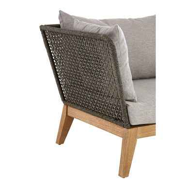 Opus 3 Seat Grey Sofa with Wooden Legs