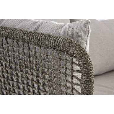 Opus 3 Seat Grey Sofa with Wooden Legs