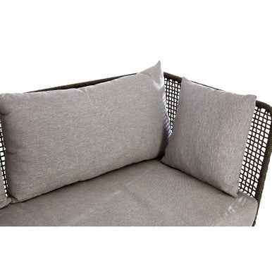 Opus 3 Seat Grey Sofa with Wooden Legs