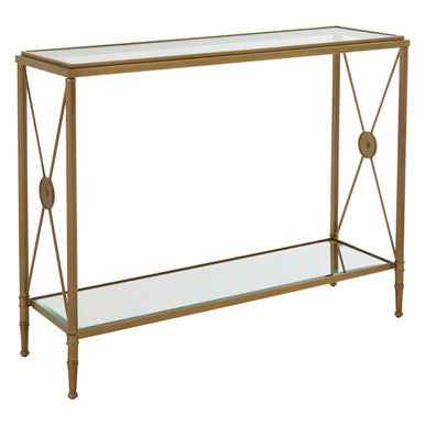 Axis Console Table With Gold Finish Frame