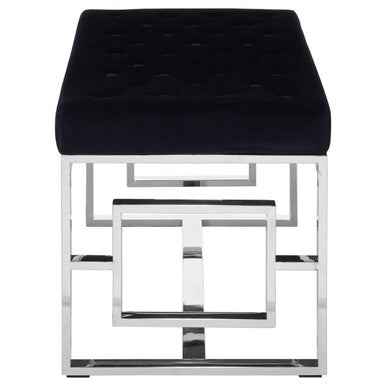 Allure Black Tufted Bench