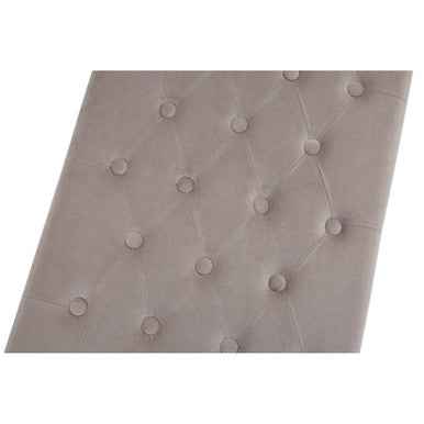 Allure Mink Velvet Bench with  Silver Finish Frame