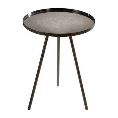 Corra Black Iron Finish Side Table