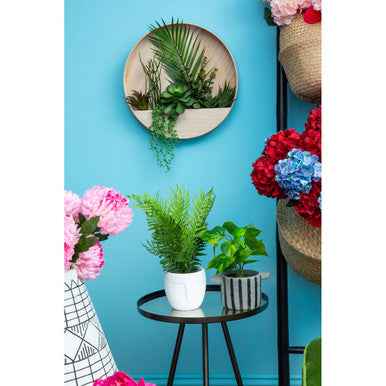 Corra Black Iron Finish Side Table