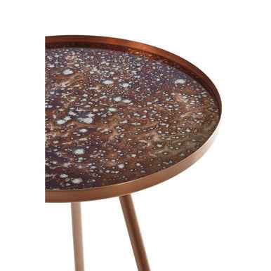 Corra Matte Copper Finish Side Table
