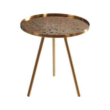 Corra Gold Finish Side Table