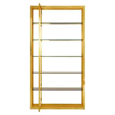 Horizon Rectangular Tempered Glass Five Tier Shelving Unit