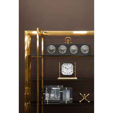 Horizon Rectangular Tempered Glass Five Tier Shelving Unit