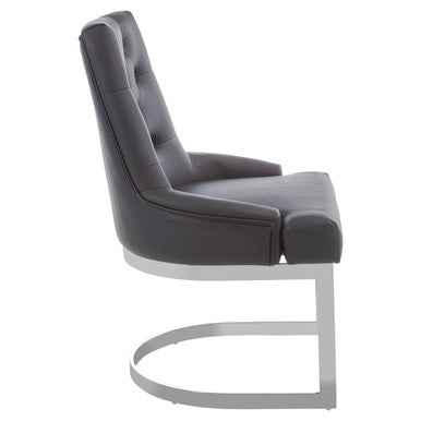 Azalea Black Faux Leather Dining Chair