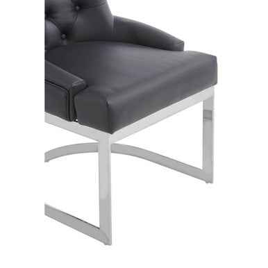 Azalea Black Faux Leather Dining Chair