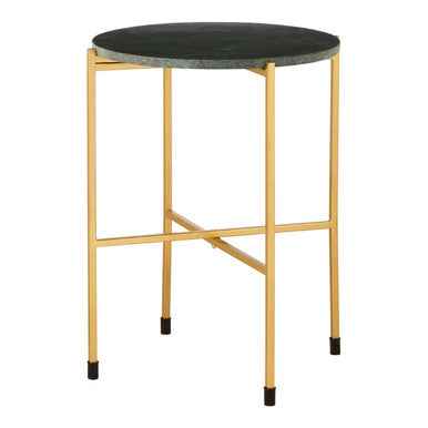 Templar Large Green Marble Top Side Table