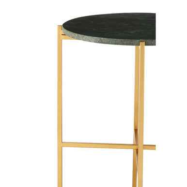 Templar Large Green Marble Top Side Table