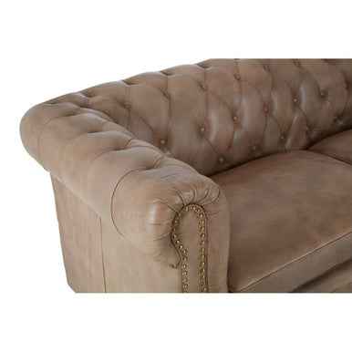 Buffalo 3 Seat Light Brown Leather Sofa
