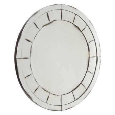 Riza Round And Mosaic Effect Wall Mirror