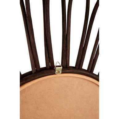 Batu Rattan Black Circular Wall Mirror