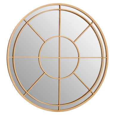 Beauly Gold Finish Round Wall Mirror
