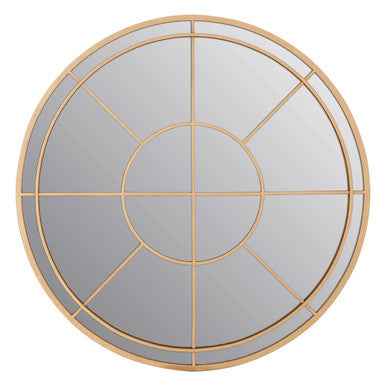 Beauly Gold Finish Round Wall Mirror