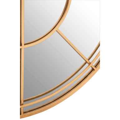 Beauly Gold Finish Round Wall Mirror
