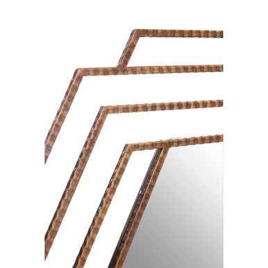 Beauly Antique Gold Hexagon Wall Mirror