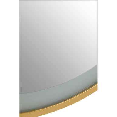 Avelino Illuminated Gold Round Mirror
