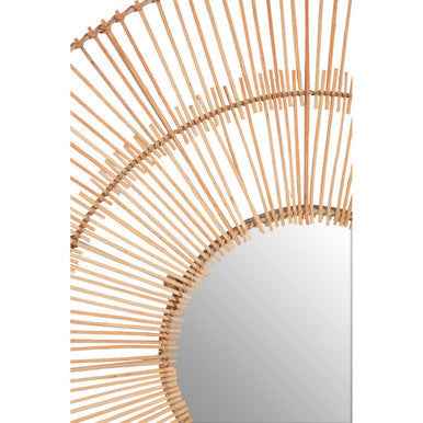 Batu Natural Rattan Wall Mirror.