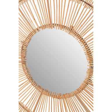 Batu Natural Rattan Wall Mirror.