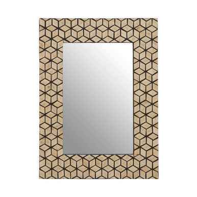 Palu Black Wall Mirror with Seashell Inlay