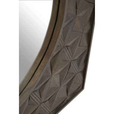 Solana Brown Mango Wood Wall Mirror