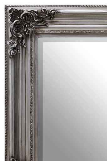 Lora Silver Wooden Frame Wall Mirror