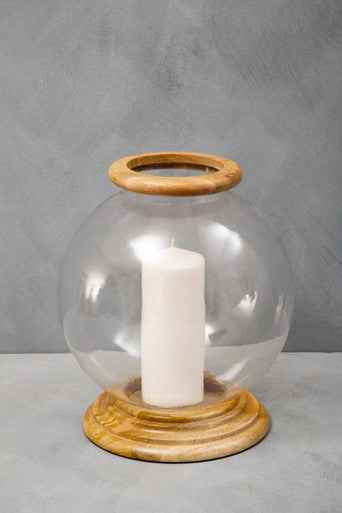 Hampstead Hurricane Large Glass Candle Holder.