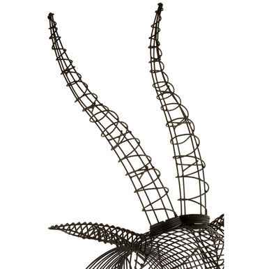 Zania Black Wire Antelope Head