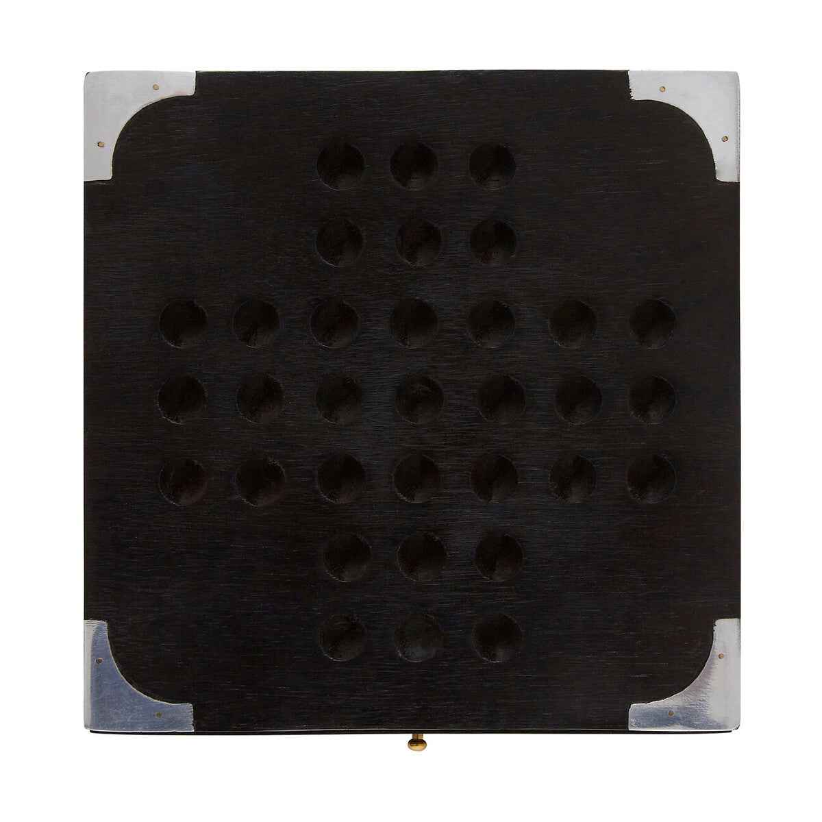 Churchill Games Black Sheesham Wood Solitaire Games Box