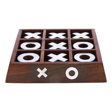 Churchill Games Sheesham Wood Noughts and Crosses Game