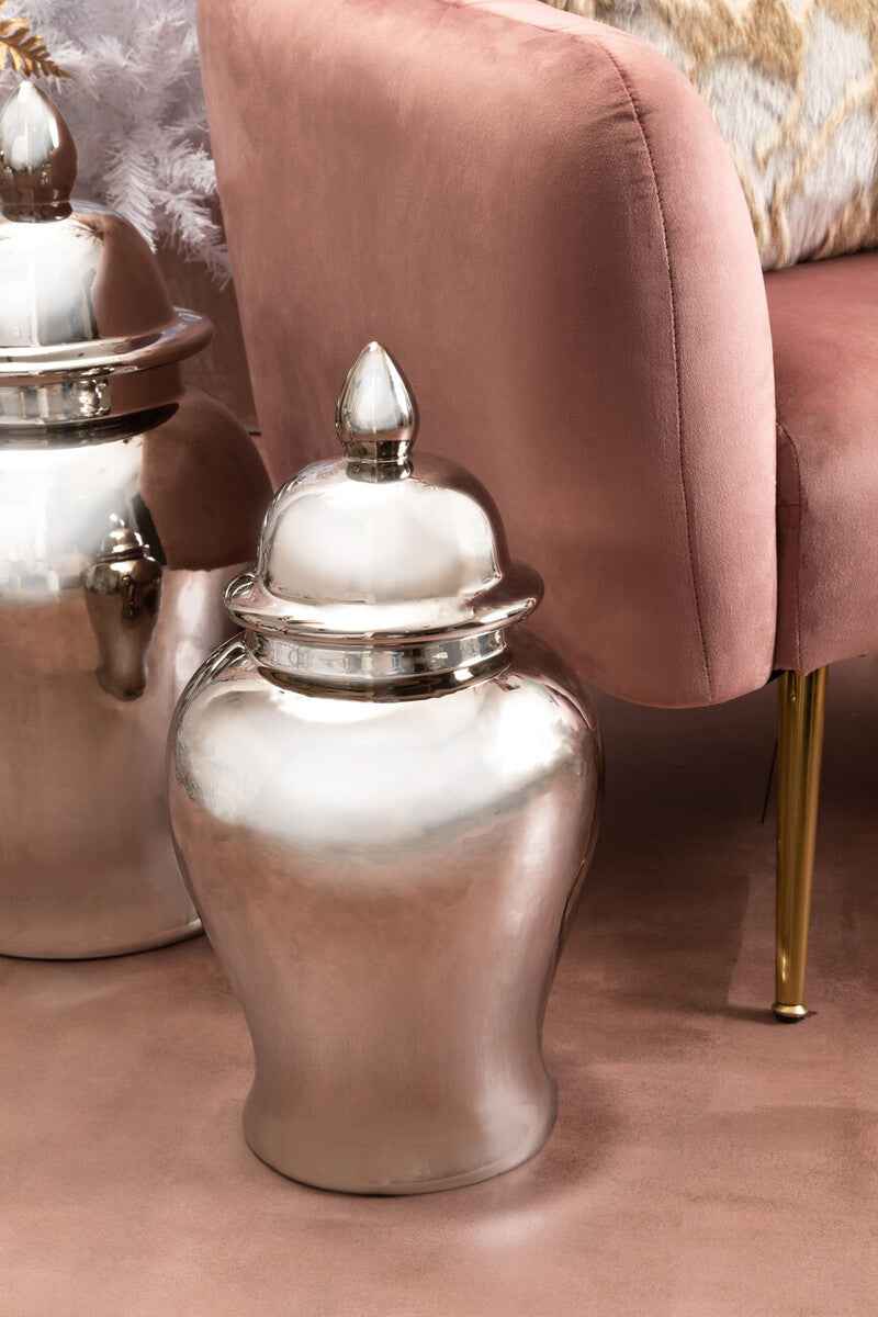 Kensington Townhouse Small Ceramic Silver Jar