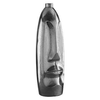 Viso Small Silver Finish Tall Vase