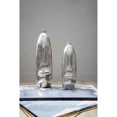 Viso Small Silver Finish Tall Vase