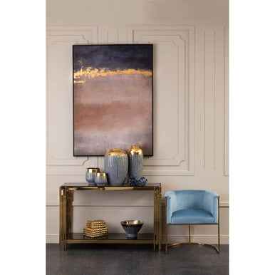 Cyrus Grey and Gold Finish Planter