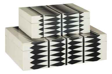 Issey Black And White Trinket Boxes