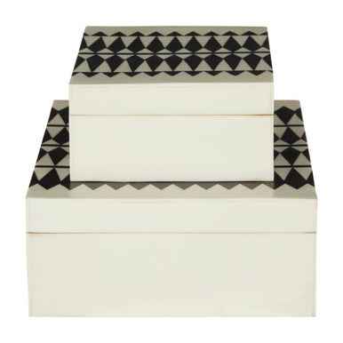 Issey Black And White Trinket Boxes
