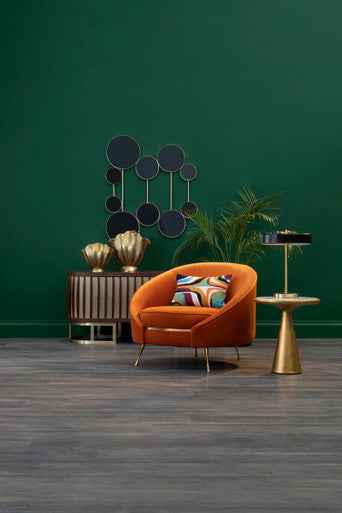 Estrella Small Fluted Gold Finish Vase