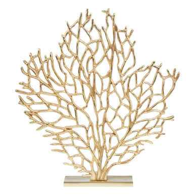 Prato Large Gold Finish Coral Sculpture