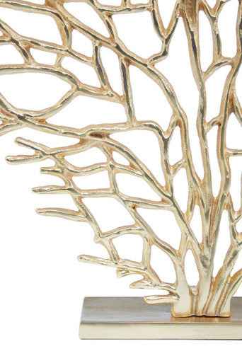 Prato Large Gold Finish Coral Sculpture